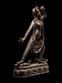 A Tibetan Lacquered Wood Figure of Vajrayogini