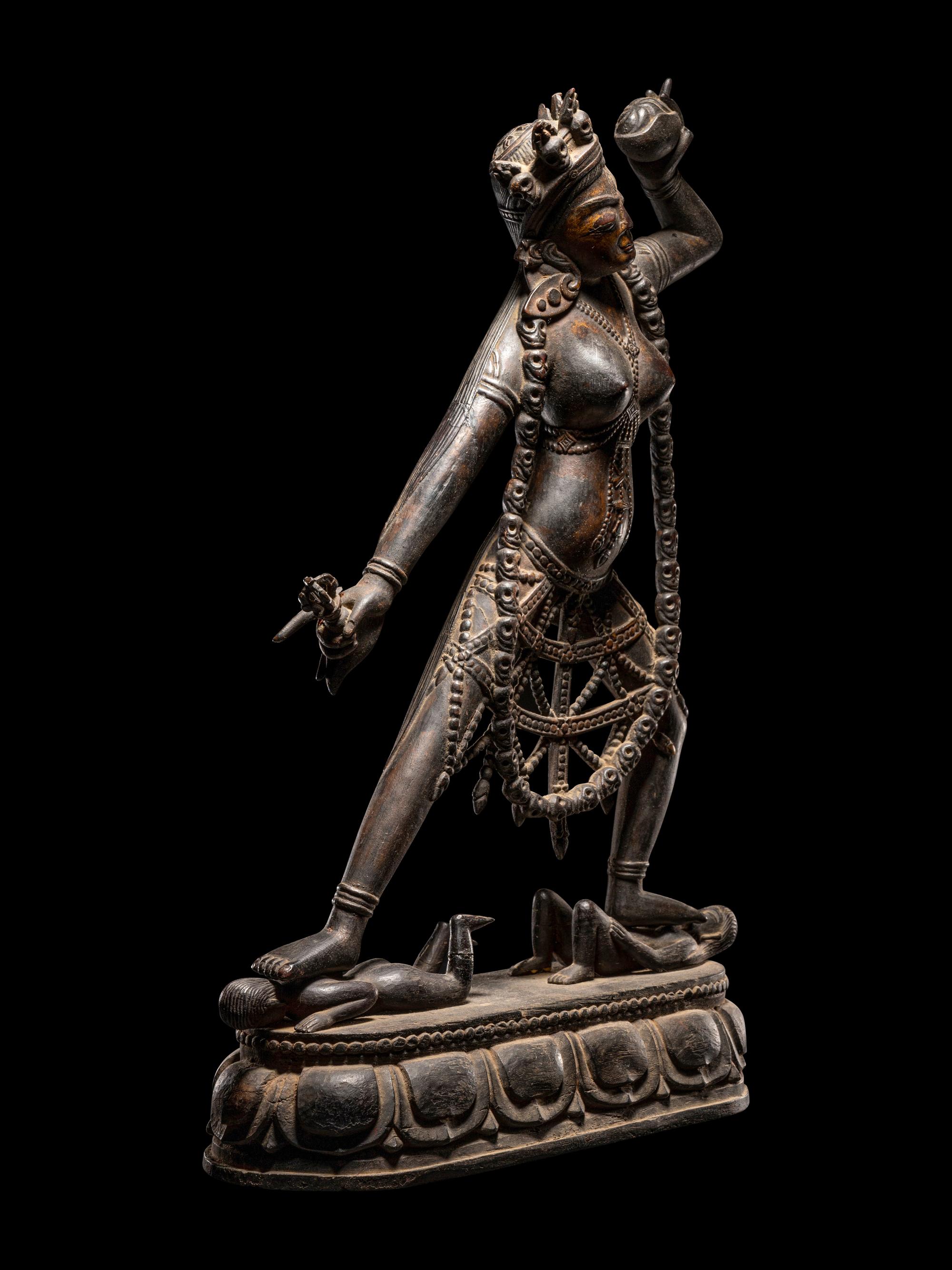 A Tibetan Lacquered Wood Figure of Vajrayogini
