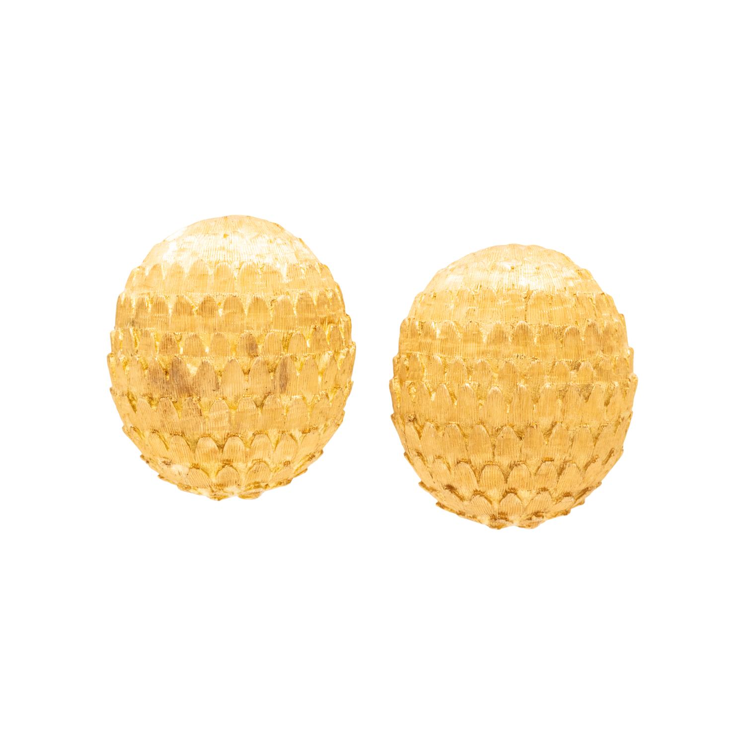 YELLOW GOLD CLIP EARRINGS