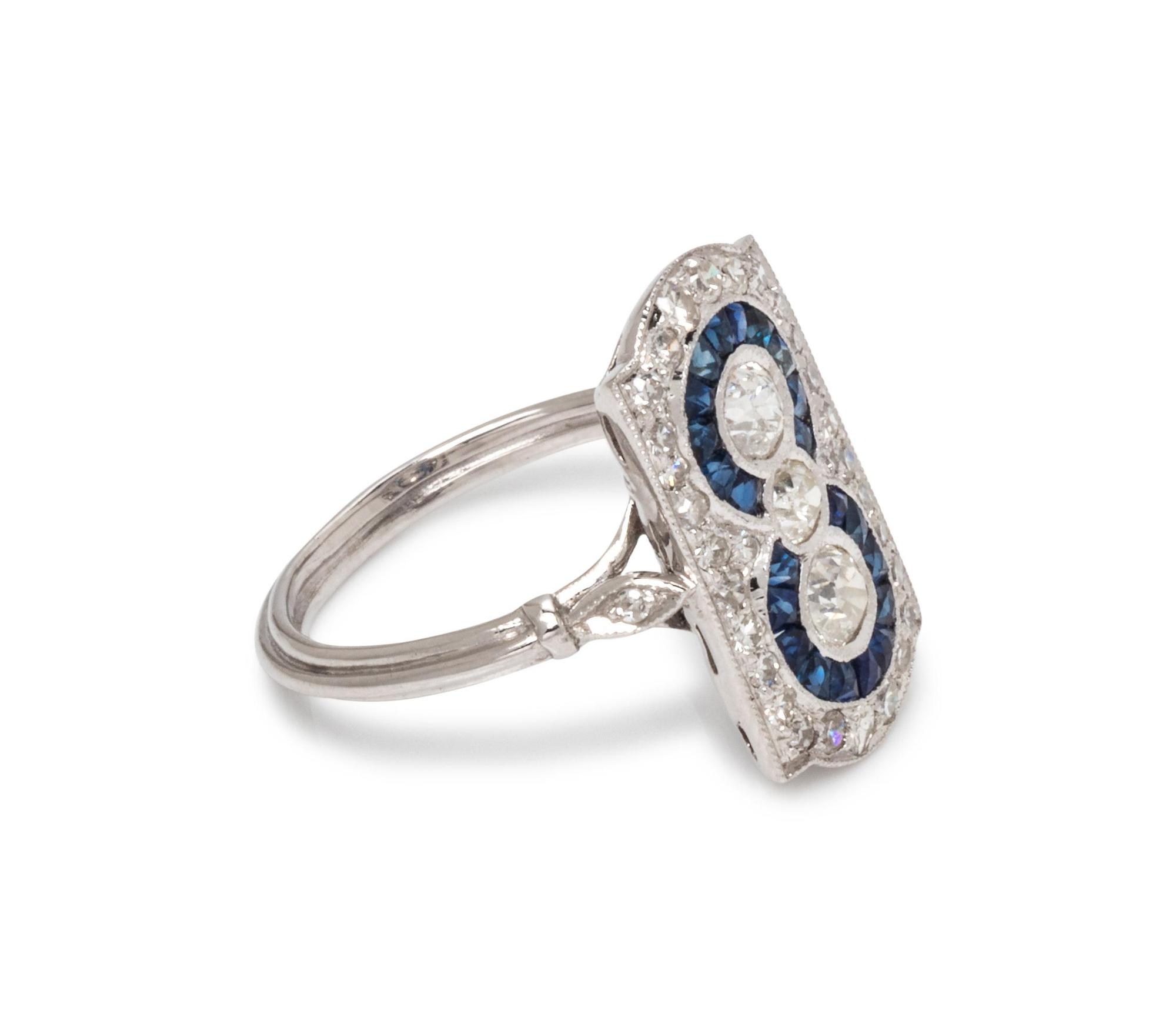 DIAMOND AND SAPPHIRE RING