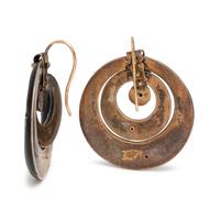 VICTORIAN, ENAMEL AND SEED PEARL EARRINGS