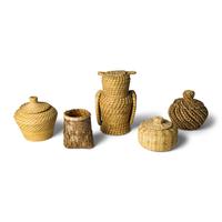 Coushatta Baskets and Birchbark Container
