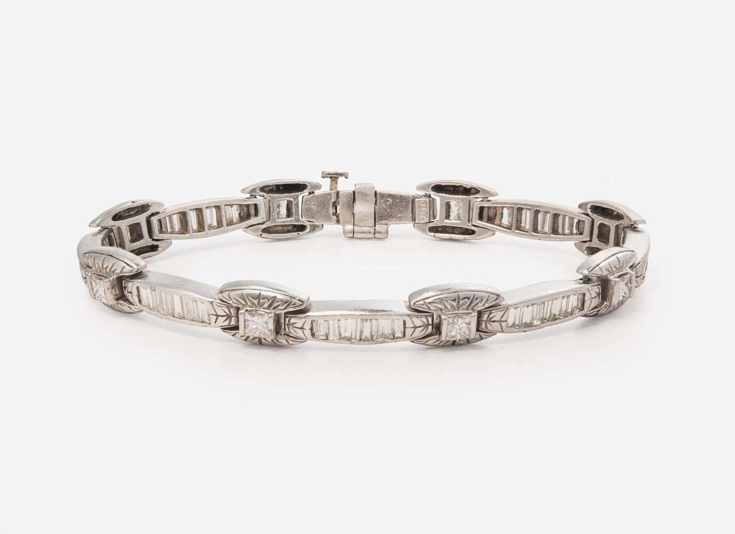 A Platinum and Diamond Bracelet