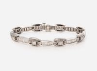 A Platinum and Diamond Bracelet