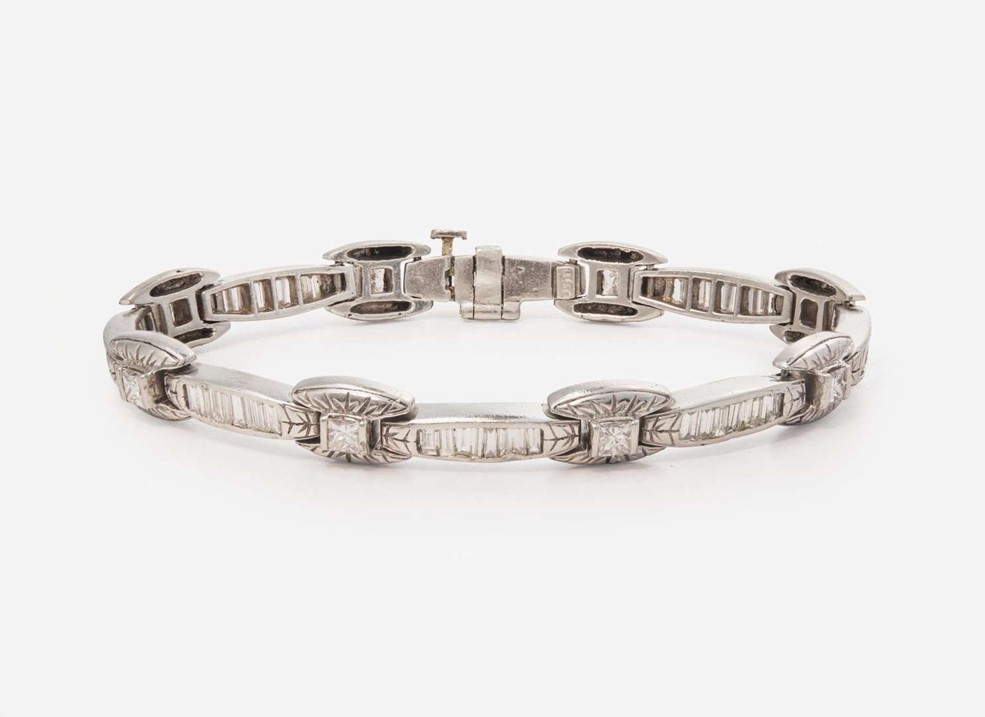 A Platinum and Diamond Bracelet