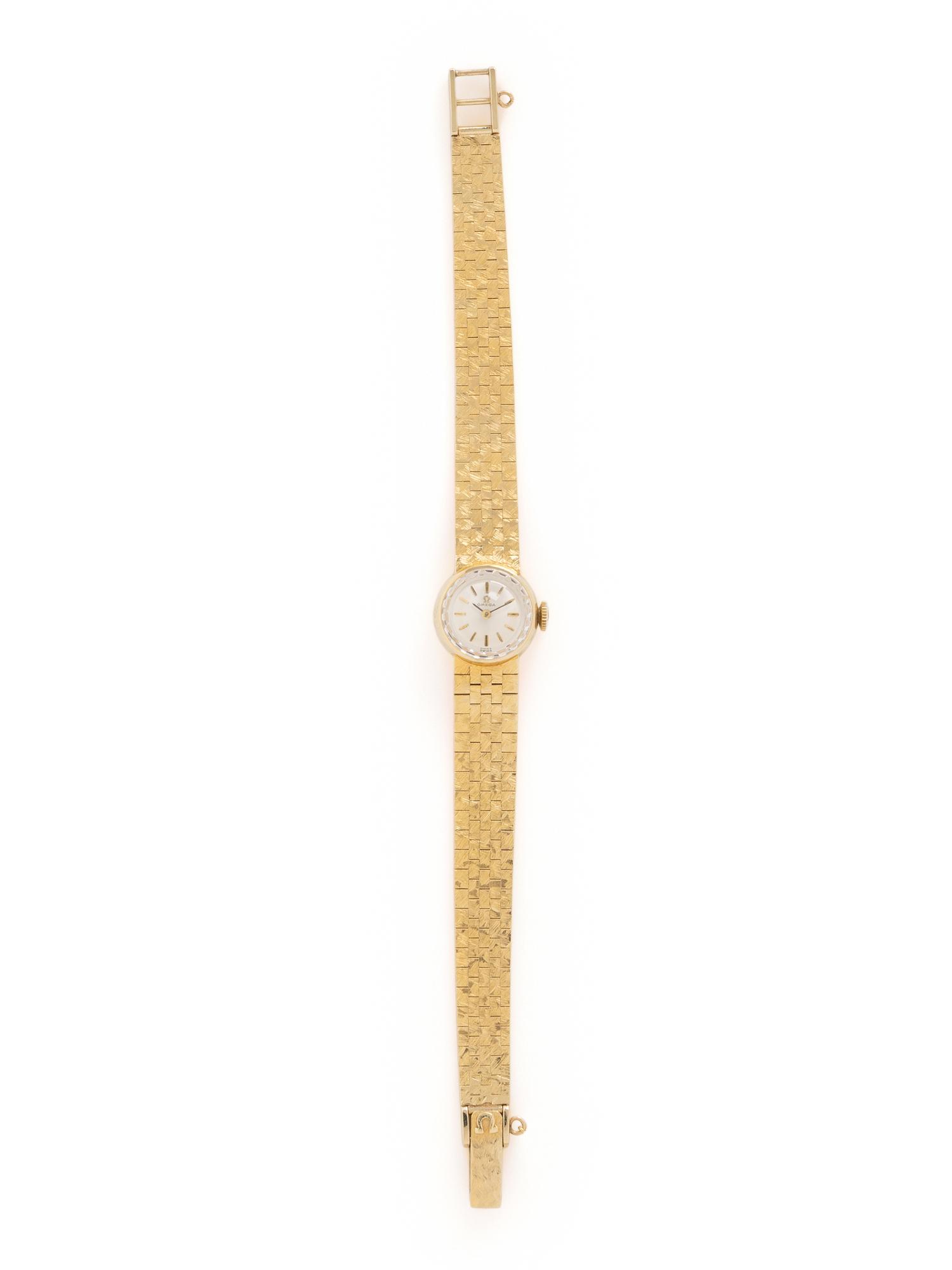 OMEGA, YELLOW GOLD WATCH