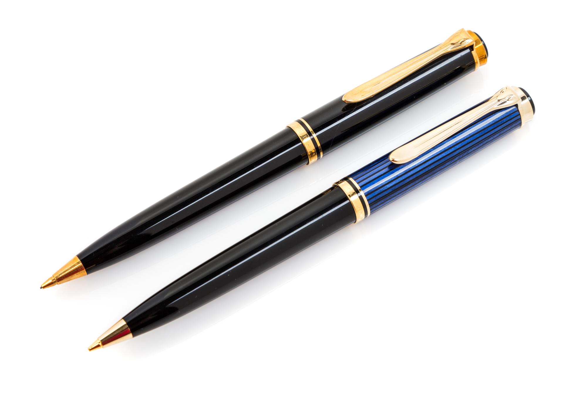 Two Pelikan Souveran Mechanical Pencils Length of each 5 1/2 inches.