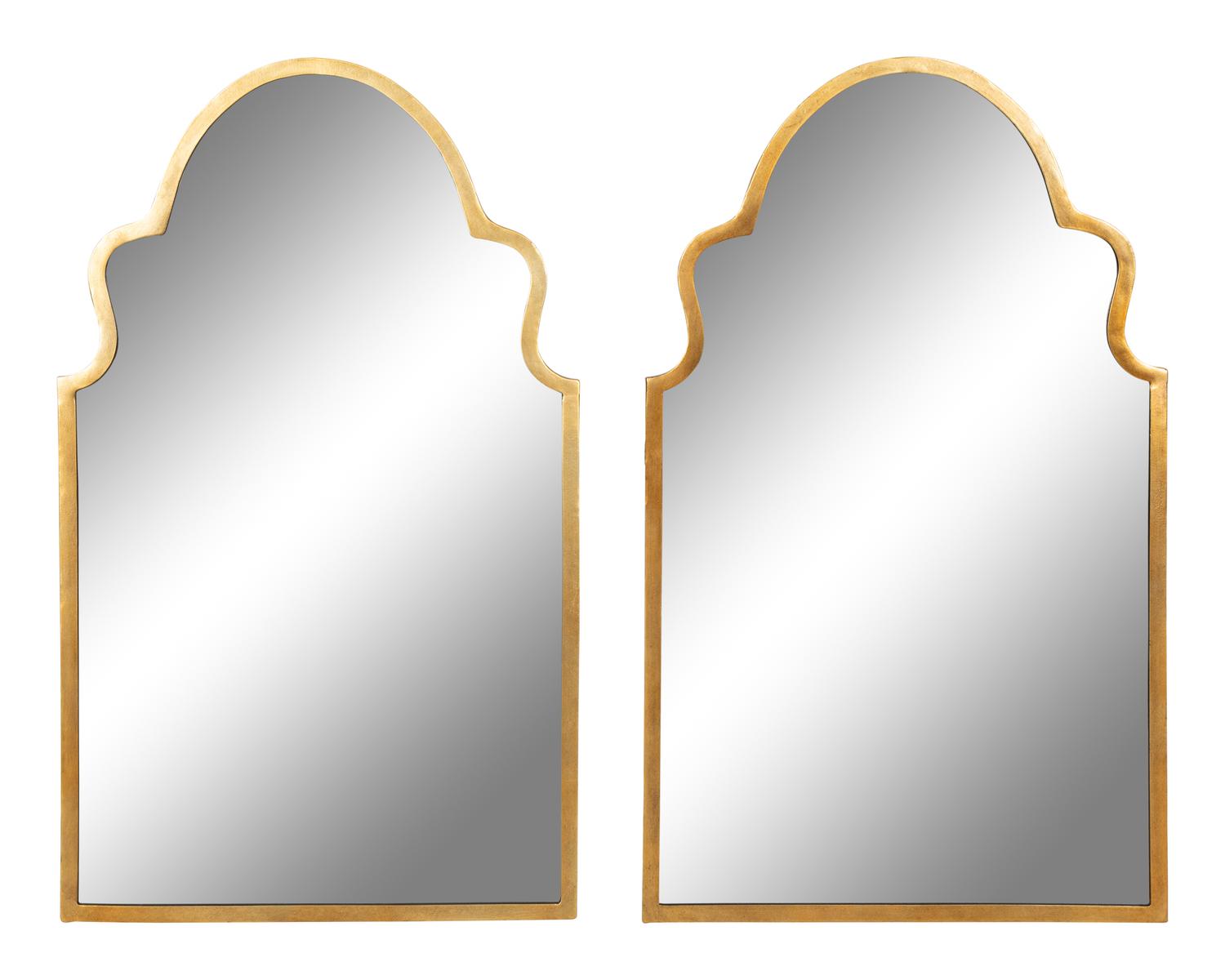A Pair of Queen Anne Style Gilt Framed Mirrors