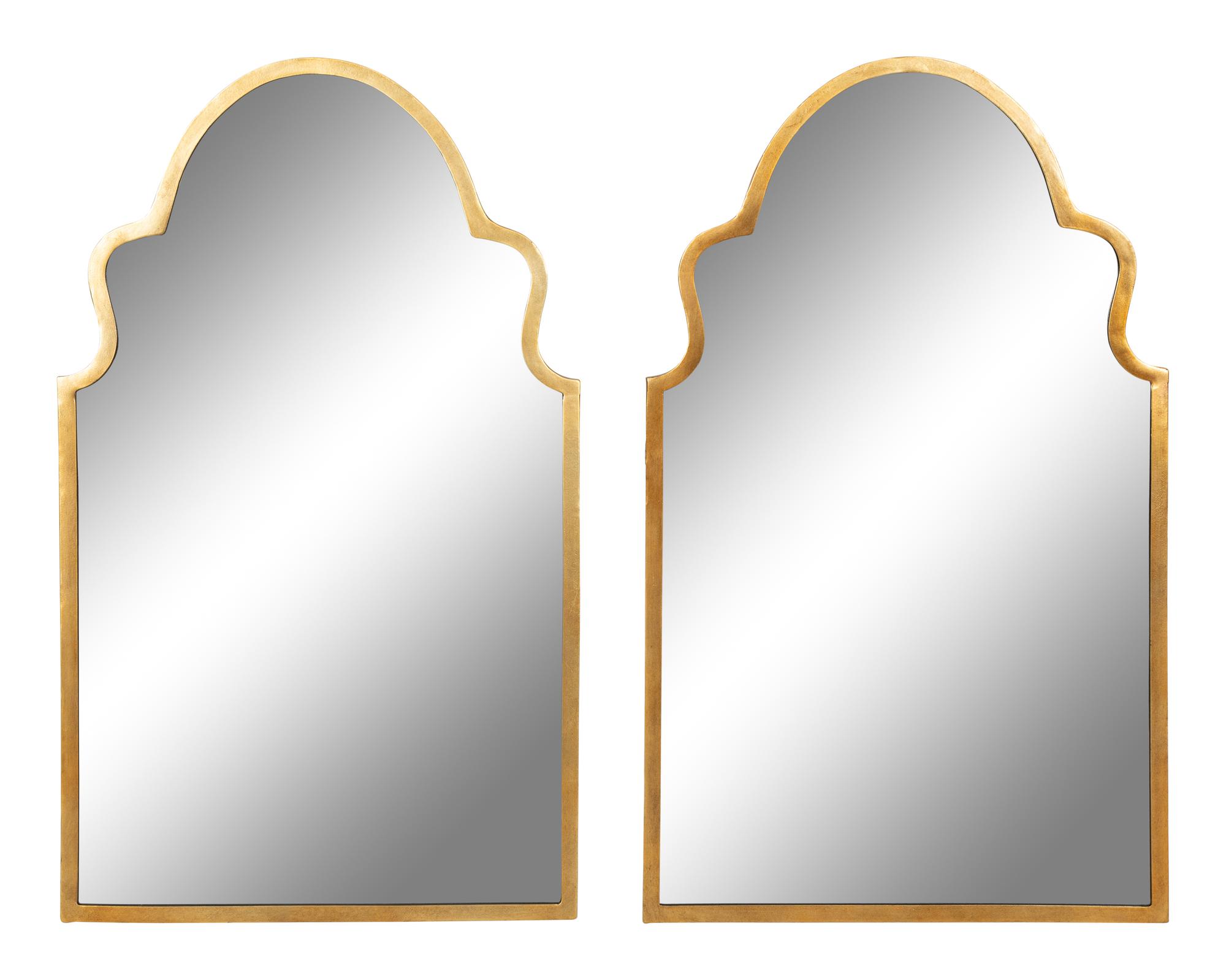A Pair of Queen Anne Style Gilt Framed Mirrors