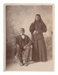[CIVIL WAR]. Post-Civil War Cabinet Card of African American veteran and nurse.