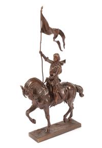 After Emmanuel Fremiet, (French, 19th Century), Jeanne d'Arc a cheval