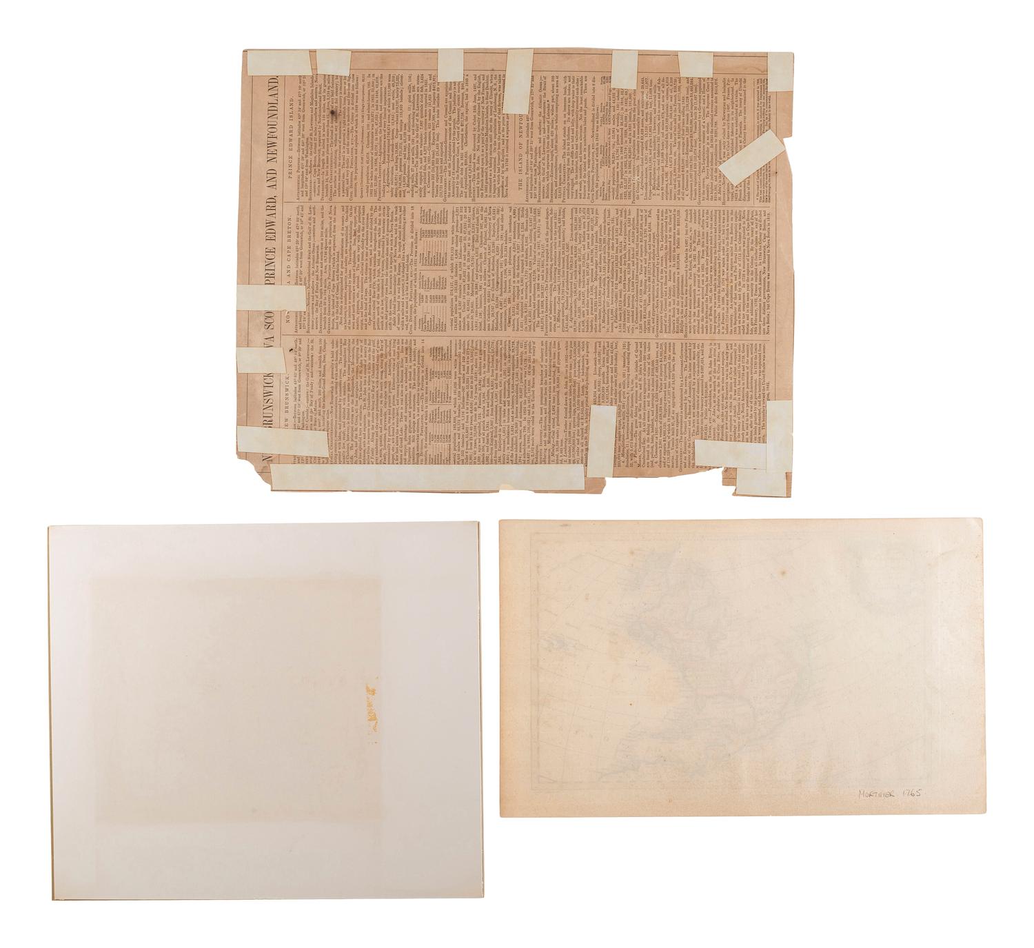 [MAPS & ATLASES]. A group of five 18th-century maps of North America, plus.