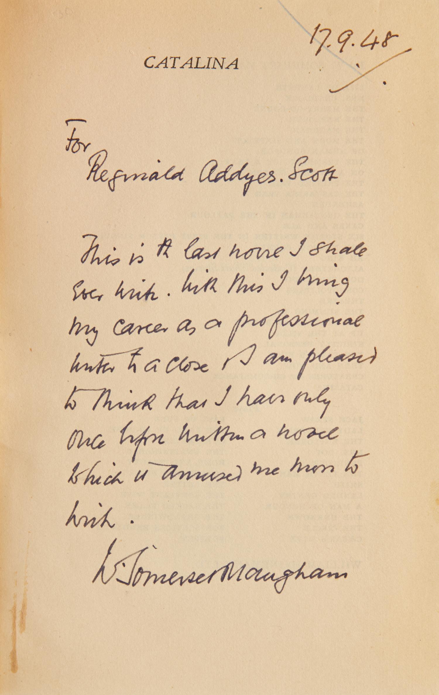 [Literature] Maugham, W. Somerset. Catalina A Romance