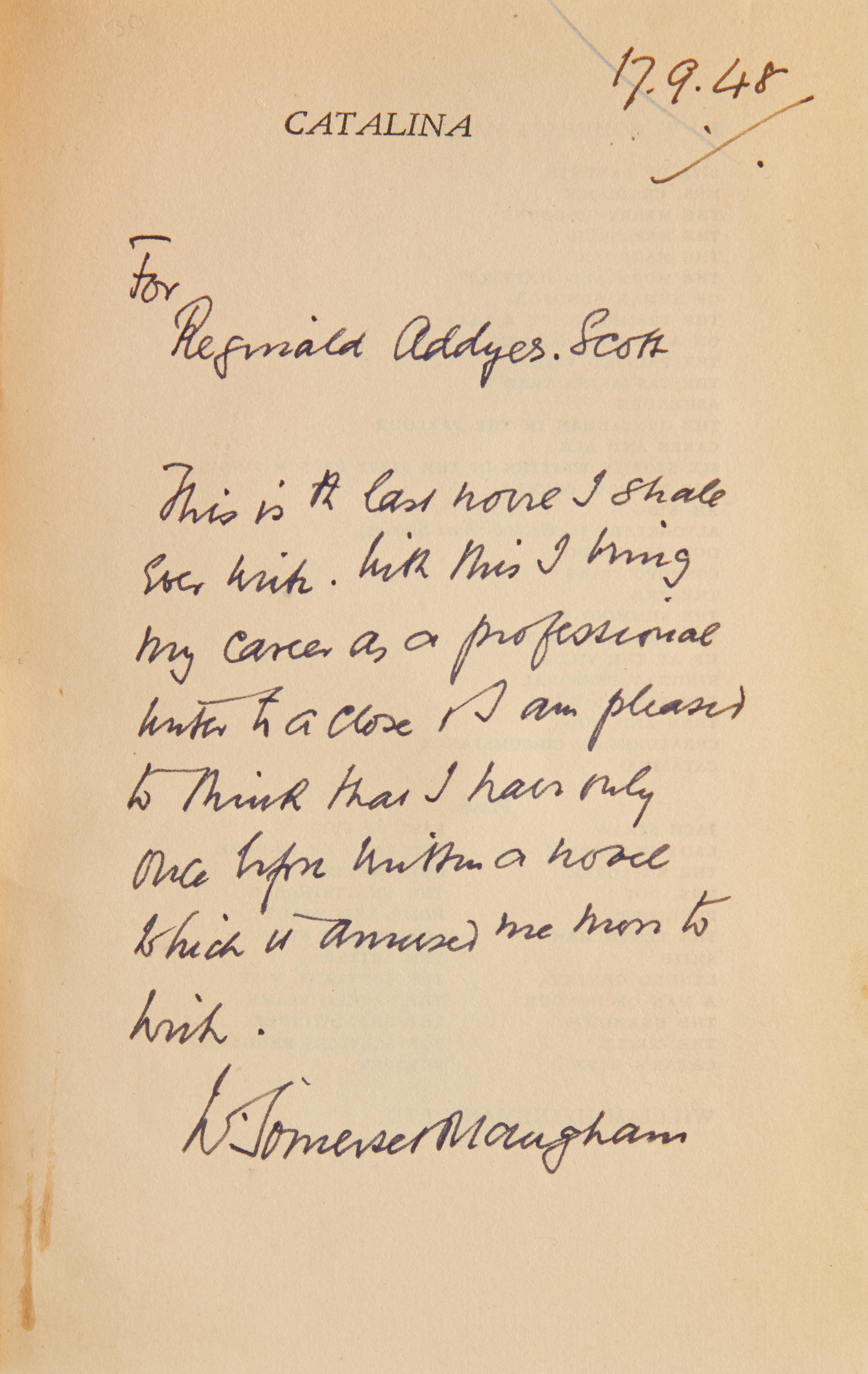 [Literature] Maugham, W. Somerset. Catalina A Romance