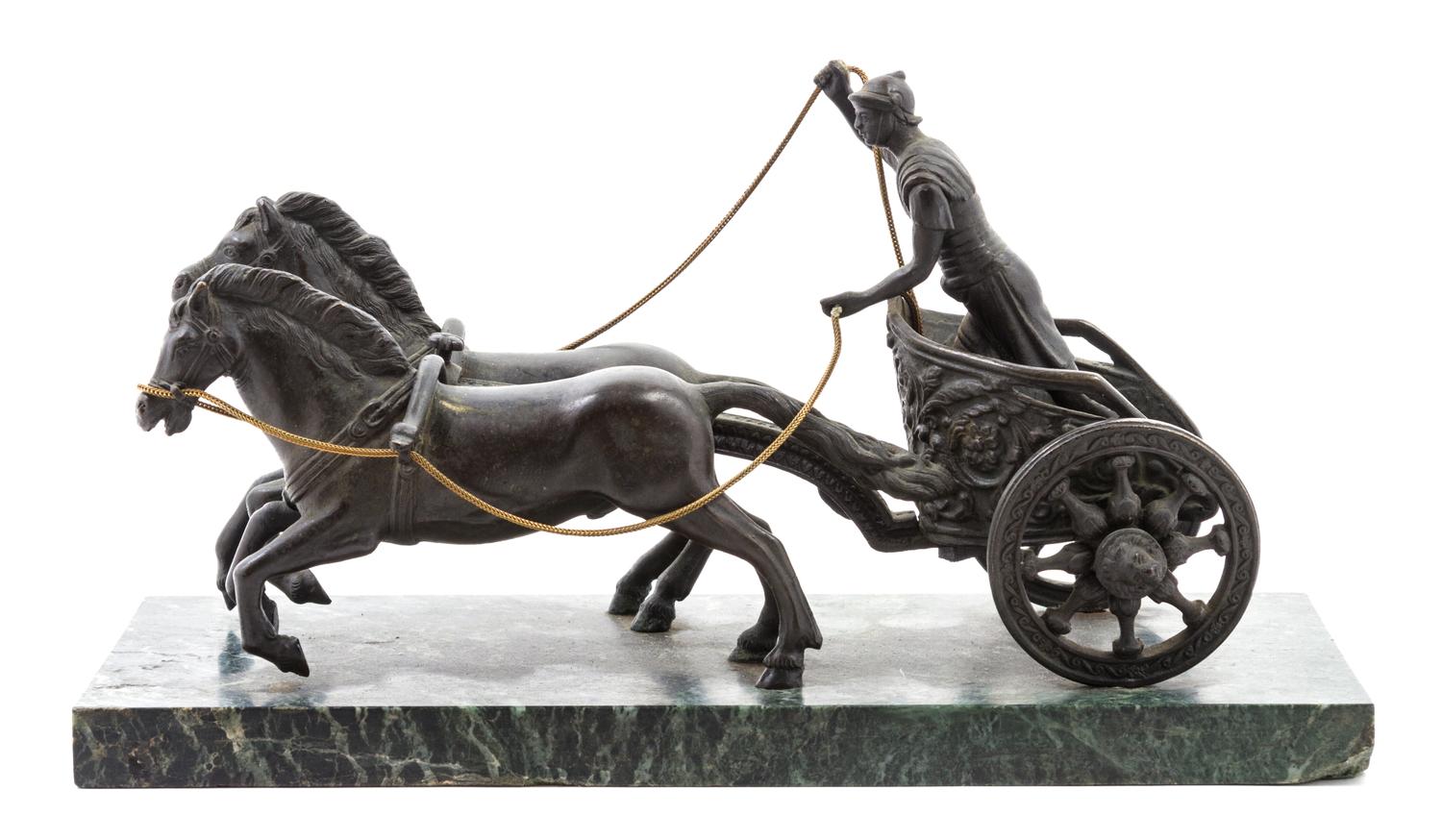 A Grand Tour Bronze Figural Group Width overall 12 1/2 inches. — 19TH CENTURY