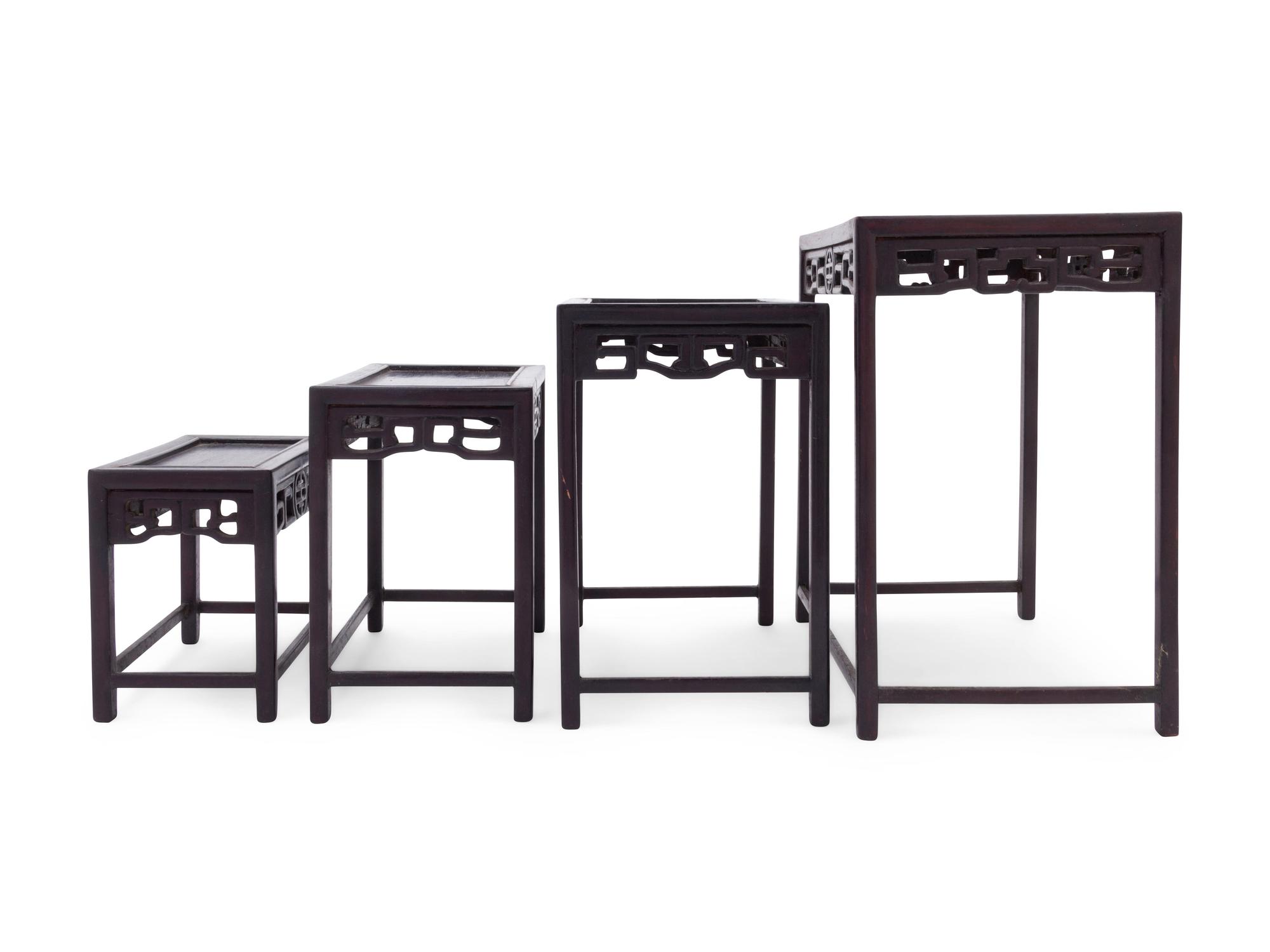 A Chinese Hardwood Nesting Table