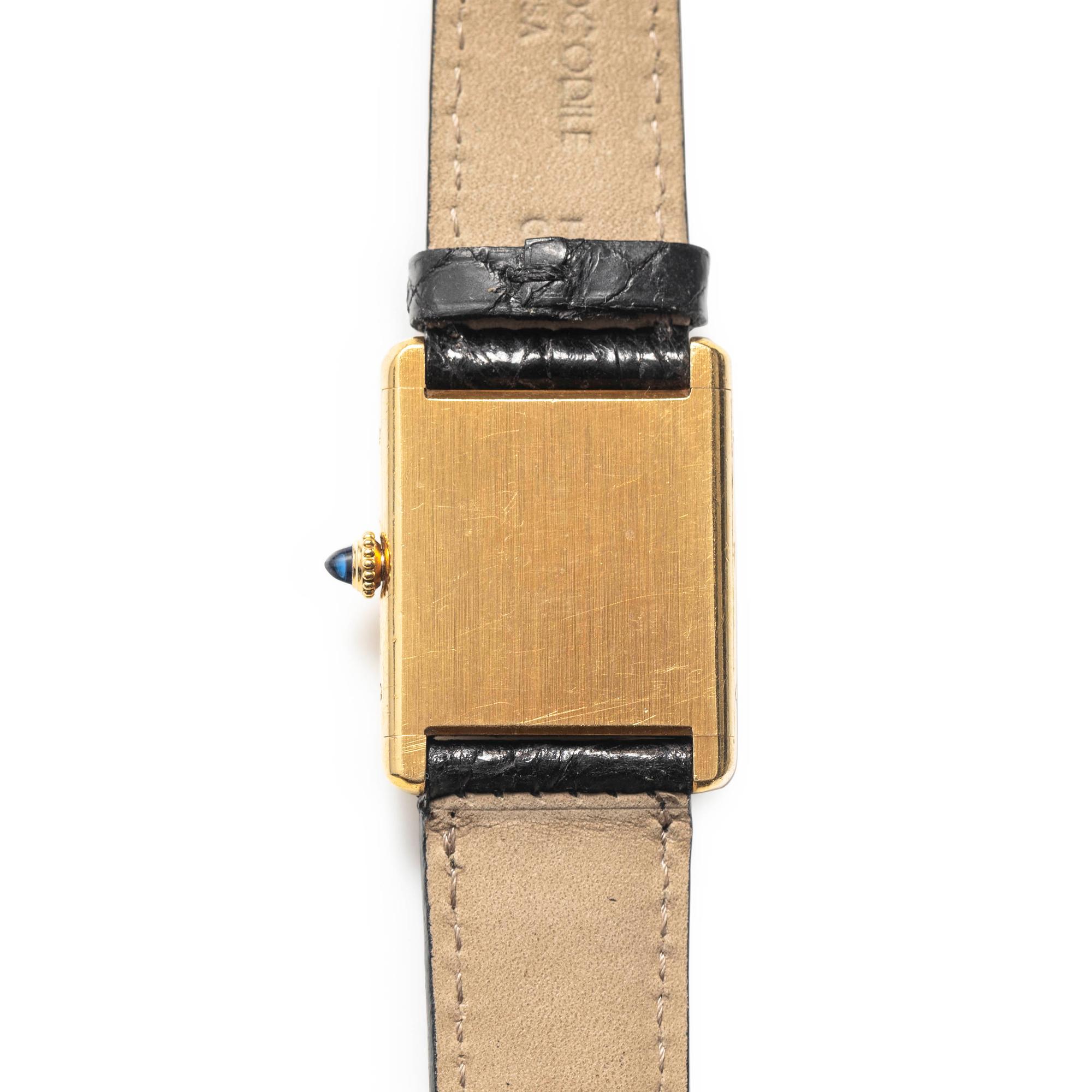 CARTIER, 18K YELLOW GOLD 'TANK' WATCH