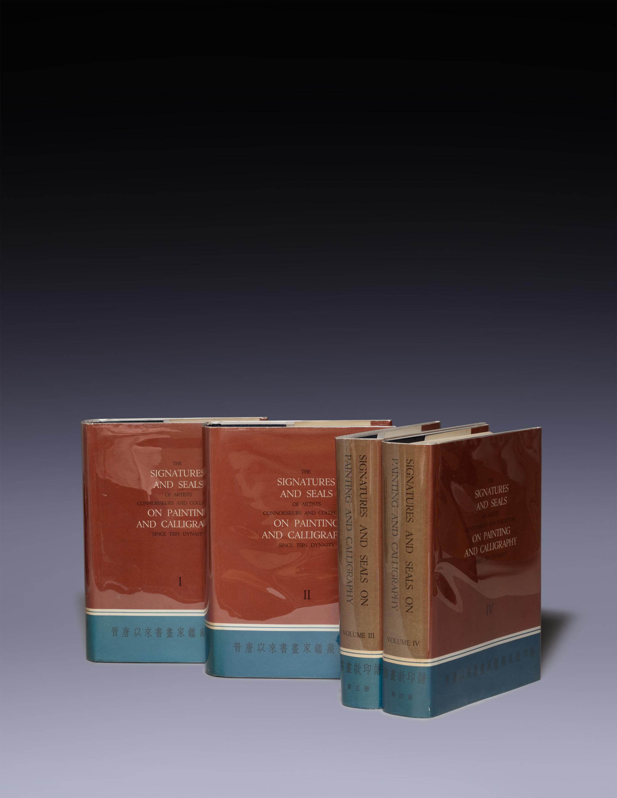 [PAINTING & CALLIGRAPHY] Signatures and Seals on Painting and Calligraphy: The Signatures and Seals of Artists Connoisseurs and Collectors on Painting and Calligraphy Since Tsin Dynasty I-IV. Hong Kong: Cafa Company Ltd, 1964.