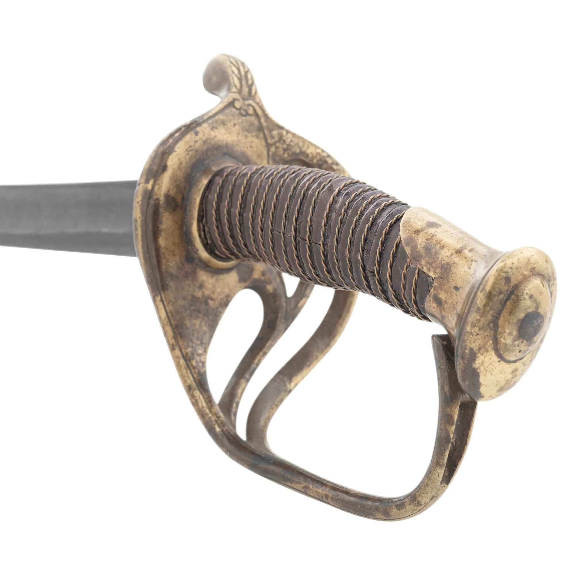 Leech & Rigdon Cavalry Officer's Saber with Brass Mounted Iron Scabbard