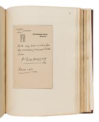 [The Red Cross]. An exceptional album of autographs, letters, and original artwork assembled to benefit the British Red Cross during WWI. [N.p.: N.p.], 1917.