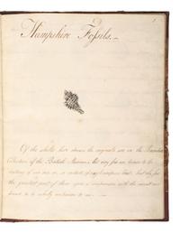 [MARITIME SHELLS & FOSSILS MANUSCRIPT]. Malet, S. "Hampshire Fossils." -- "French Fossils." [London, ca 19th century].