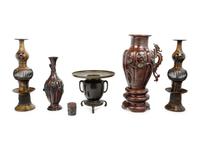 11 Japanese Bronze Vessels