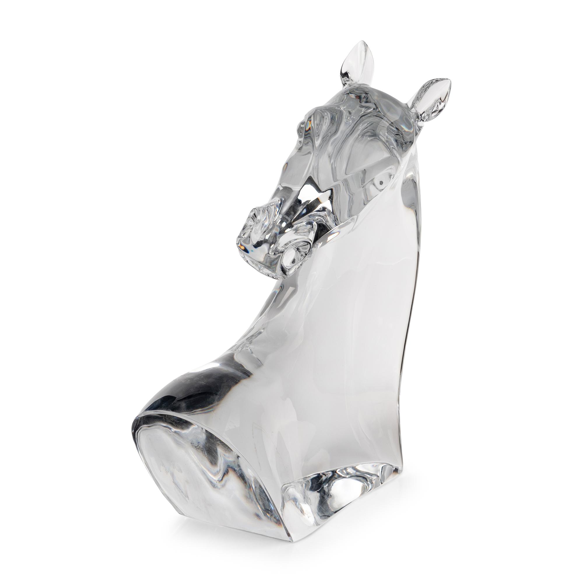A Lalique Tete de Cheval Sculpture