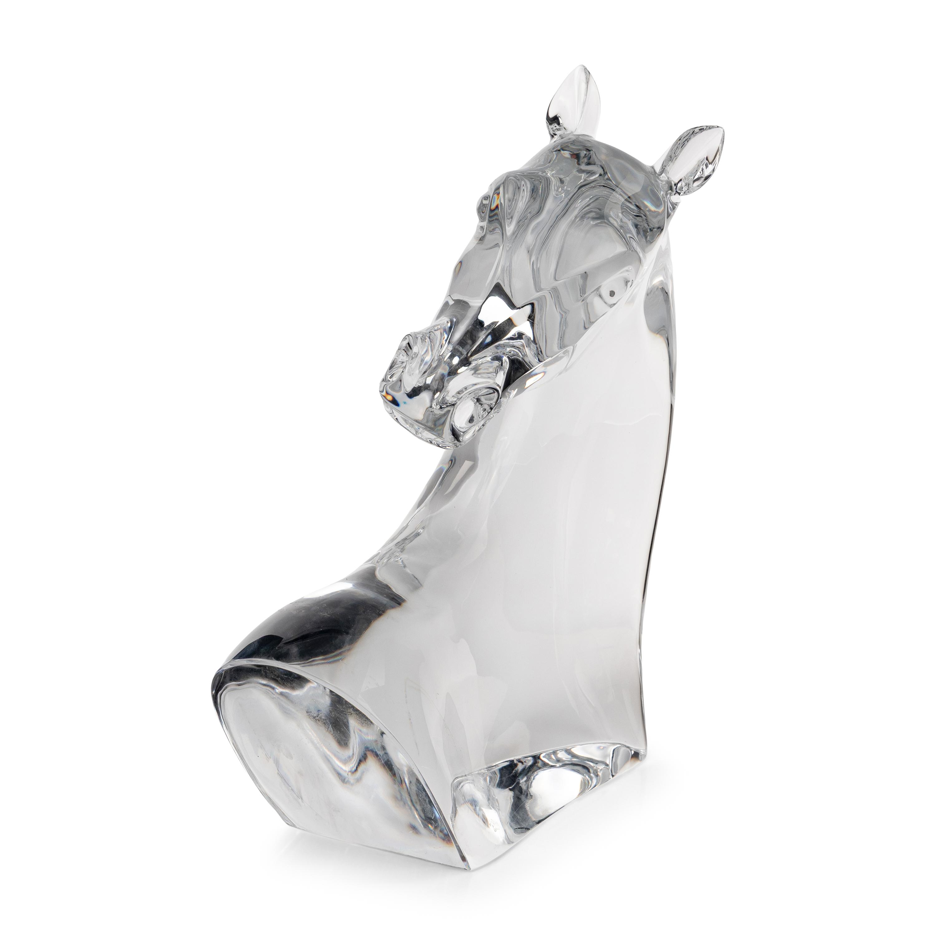 A Lalique Tete de Cheval Sculpture