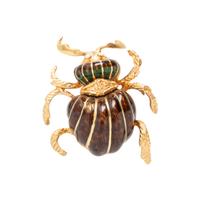 YELLOW GOLD AND ENAMEL BEETLE BROOCH