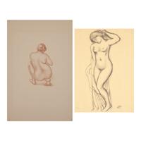 Aristide Maillol (French, 1861-1944) — Untitled (from Dialogues des Courtisanes); Femme Accroupie de dos (two works)