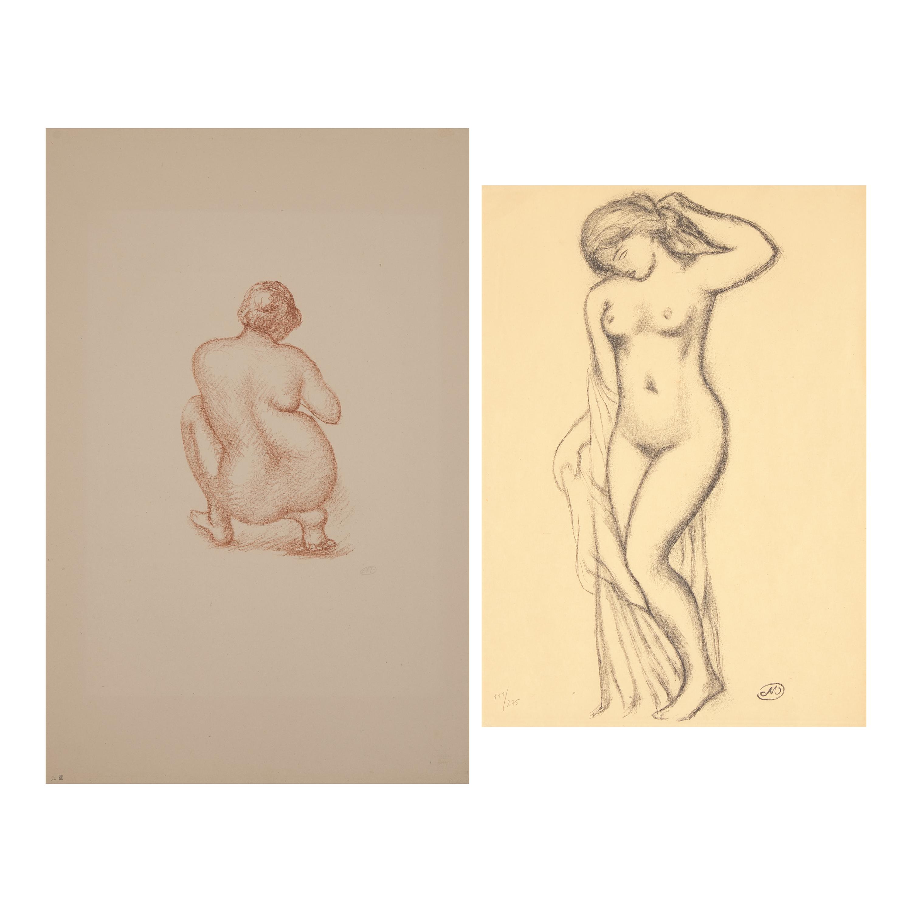Aristide Maillol (French, 1861-1944) — Untitled (from Dialogues des Courtisanes); Femme Accroupie de dos (two works)