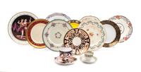 A Collection of Porcelain Articles Diameter of largest 10 1/2 inches.