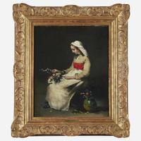 Théodule Ribot (French, 1823–1891) La Fleuriste