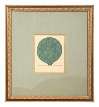 A Suite of Eight Gilt Framed Prints of Ancient Mirrors