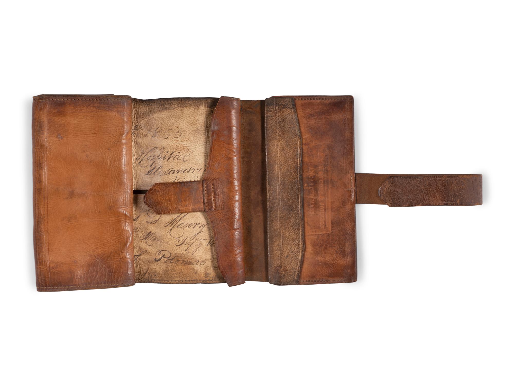 Charles D. Mowry, Company C, 17th Maine Infantry / 1st Maine Heavy Artillery. Inscribed wallet.