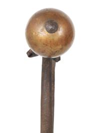 A Pair of Continental Iron Large Andirons — 19TH CENTURY