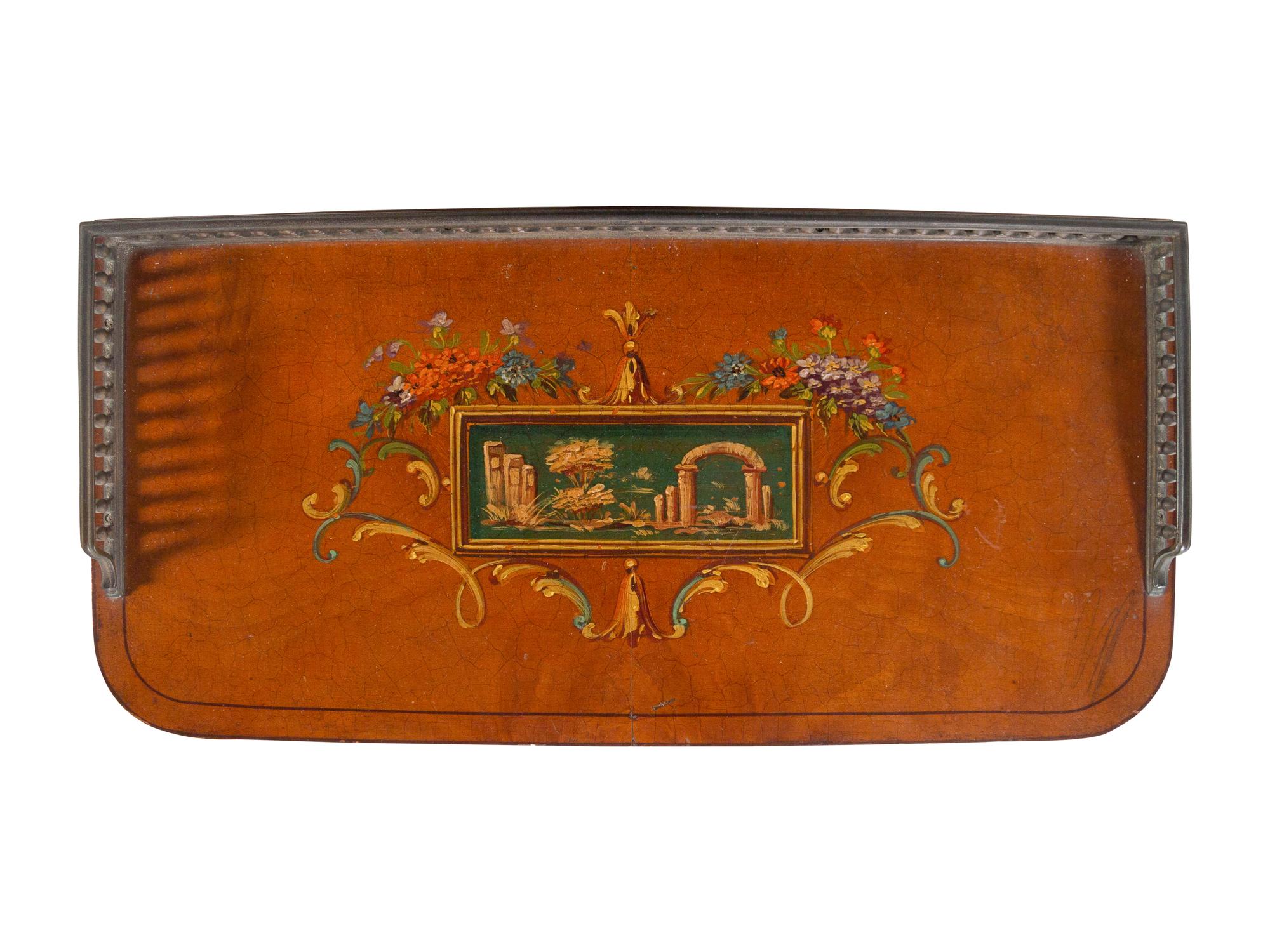 An Edwardian Painted Satinwood Bookcase