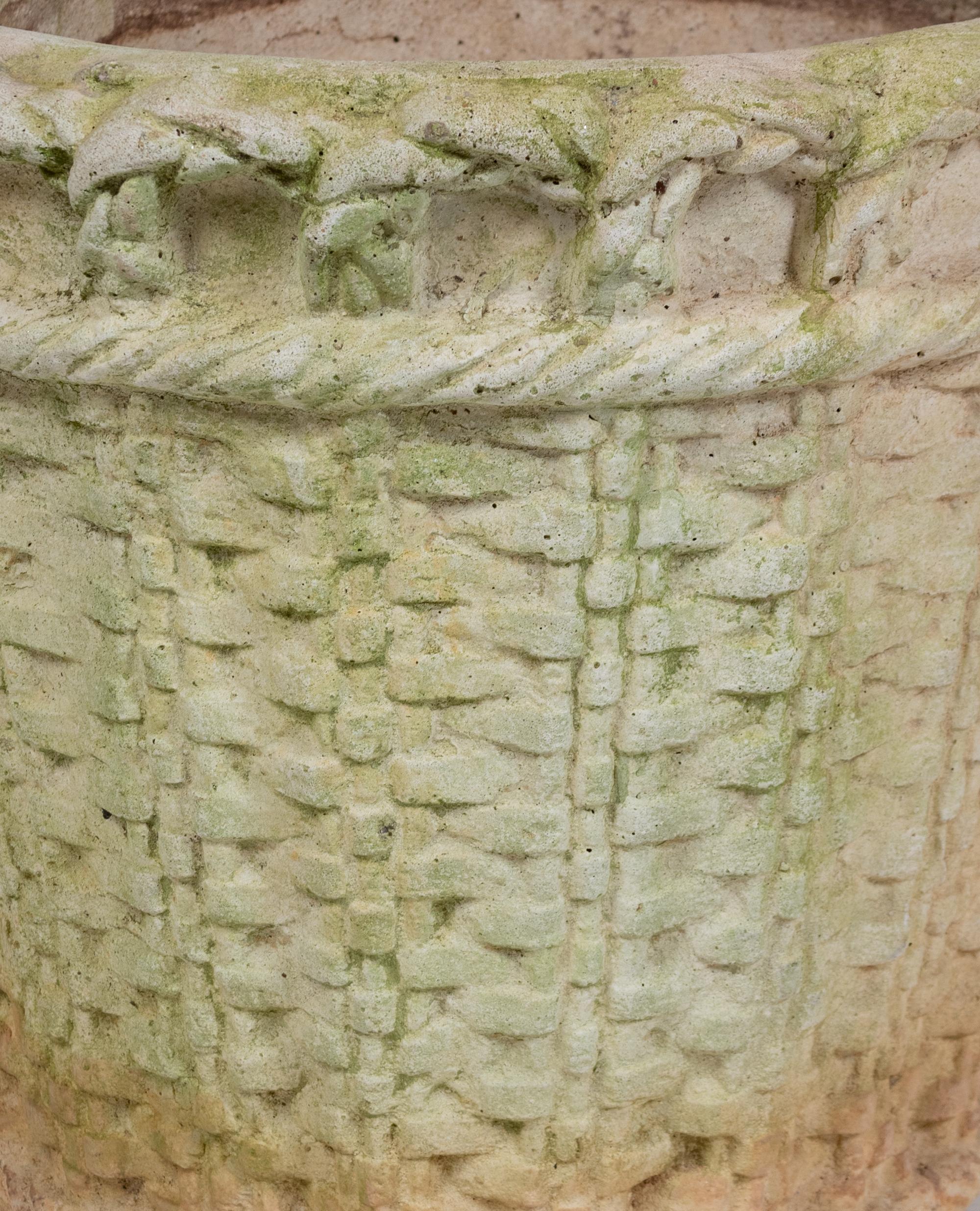A Pair of Cast Stone Jardinières