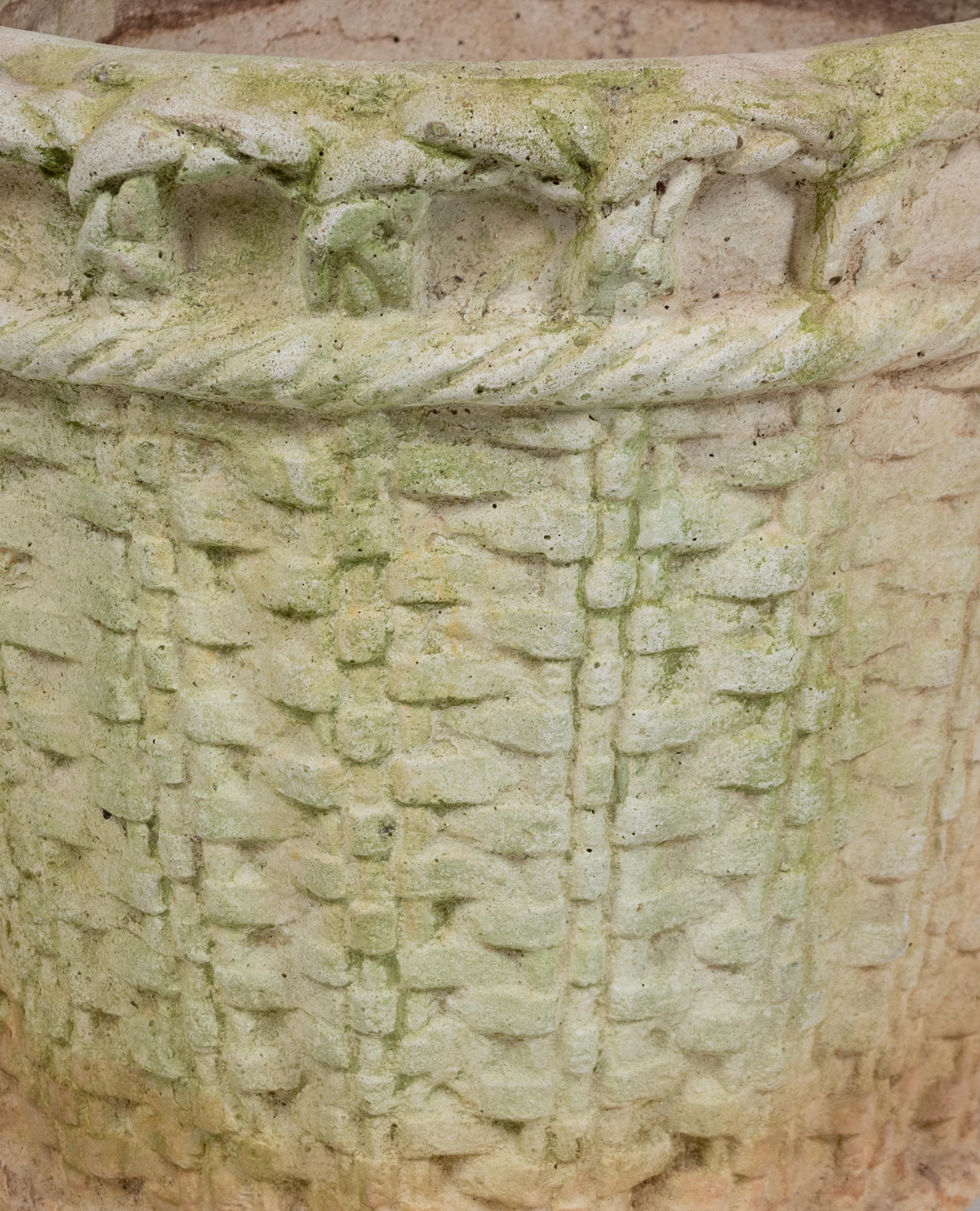 A Pair of Cast Stone Jardinières