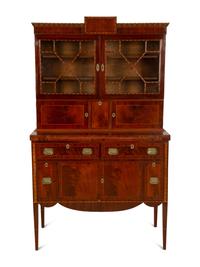 A Federal Inlaid Mahogany Writing Desk — 19th Century