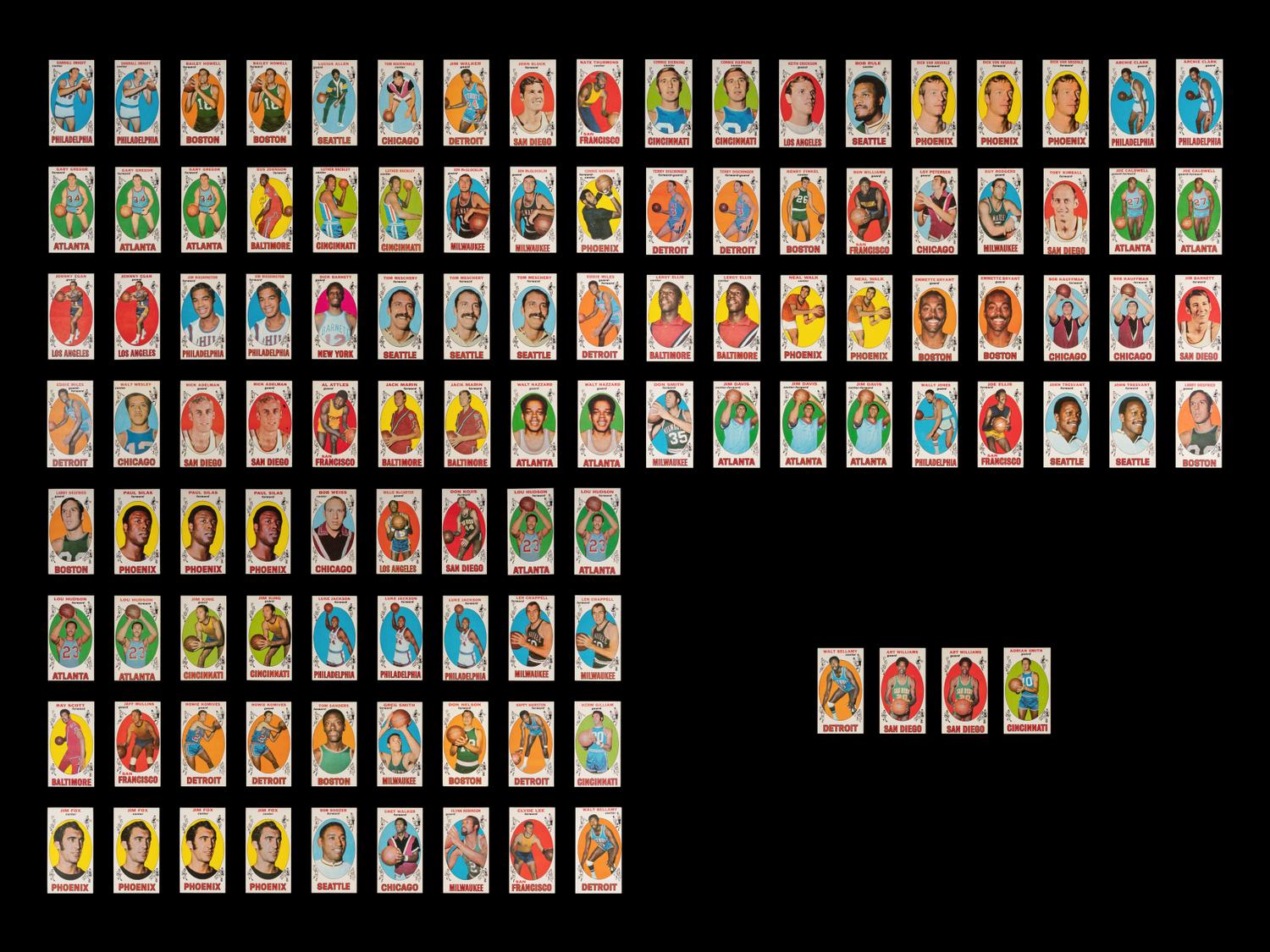 A Partial Set of 1969-70 Topps Basketball Cards Including Multiples (69/99)