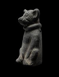 A Maya Ocharina (Whistle) in the Form of a Seated Dog