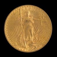 A United States 1907 Saint-Gaudens $20 Gold Coin