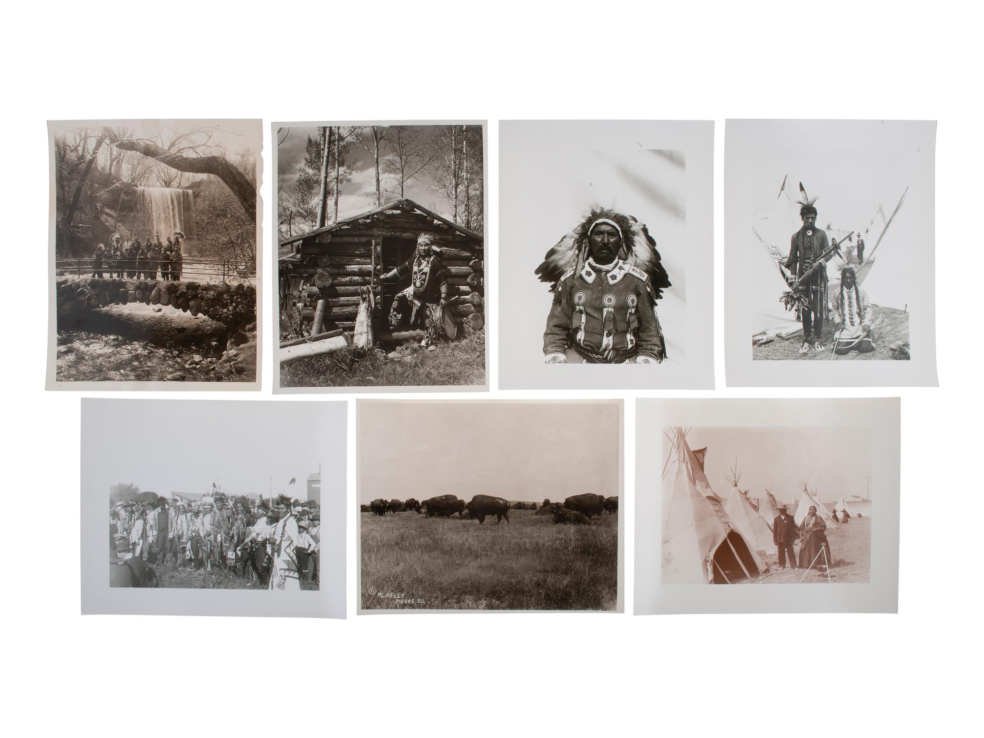 [NATIVE AMERICANS]. Approx. 90 photographs and prints featuring Native American subjects.
