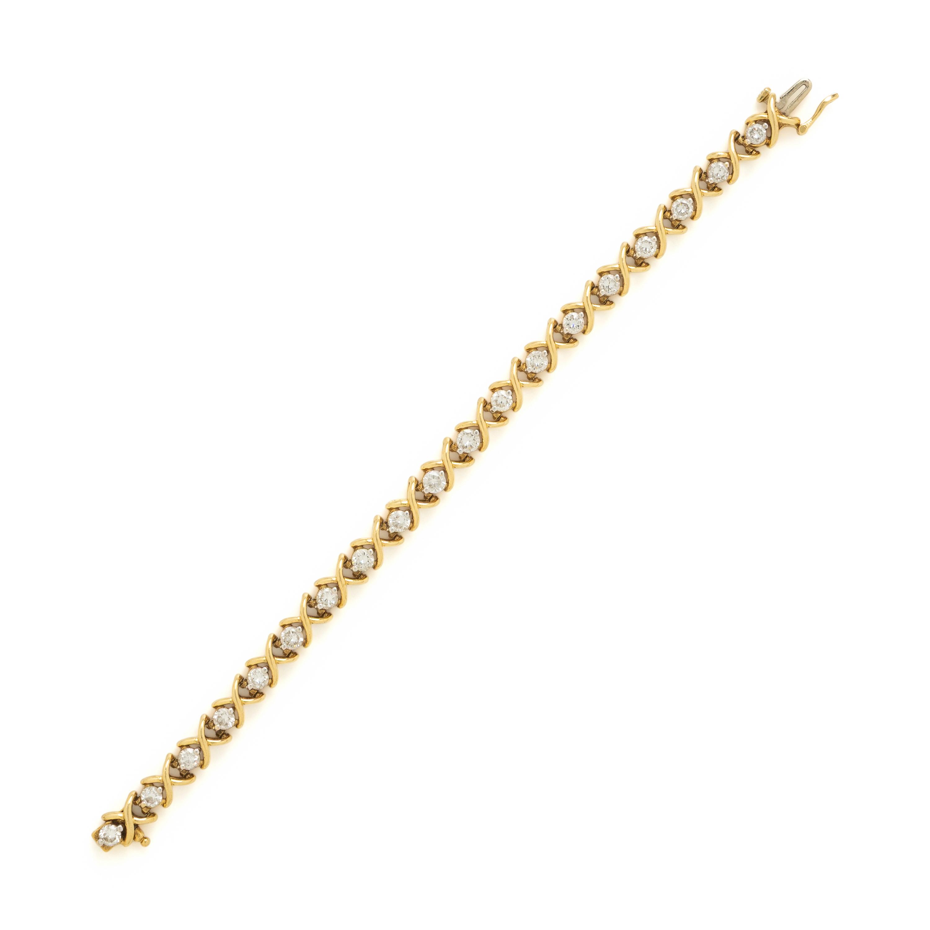 Diamond and Yellow Gold Bracelet