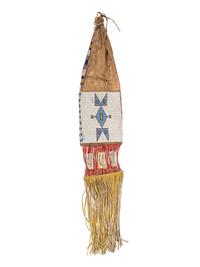 Sioux Beaded Hide Tobacco Bag