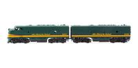 A Polychrome Resin HO-Gauge Northern Railway-Main Street of the North West Two-Car Diesel Locomotive