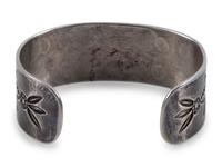 Navajo Stamped Silver Cuff Bracelet
