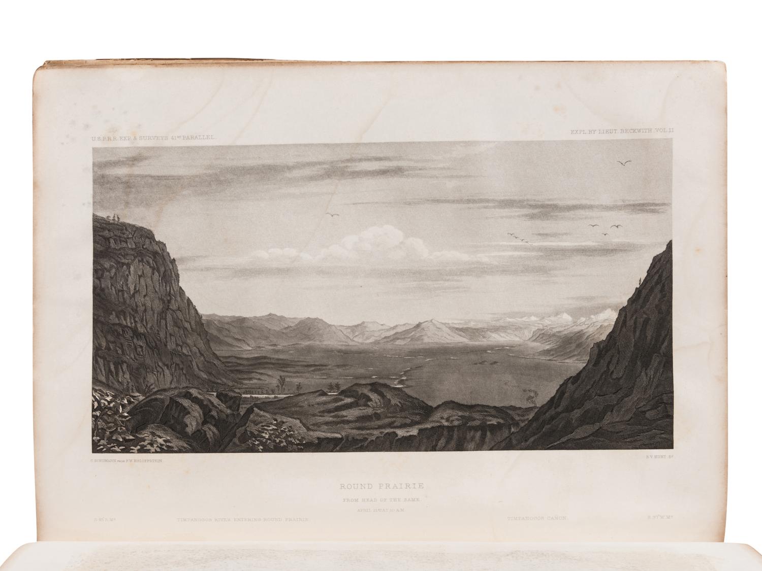 [REPORTS] -- Reports of Explorations and Surveys, to Ascertain the Most Practicable and Economical Route for a Railroad from the Mississippi River to the Pacific Ocean. Washington, D.C.: George W. Bowman, 1861.
