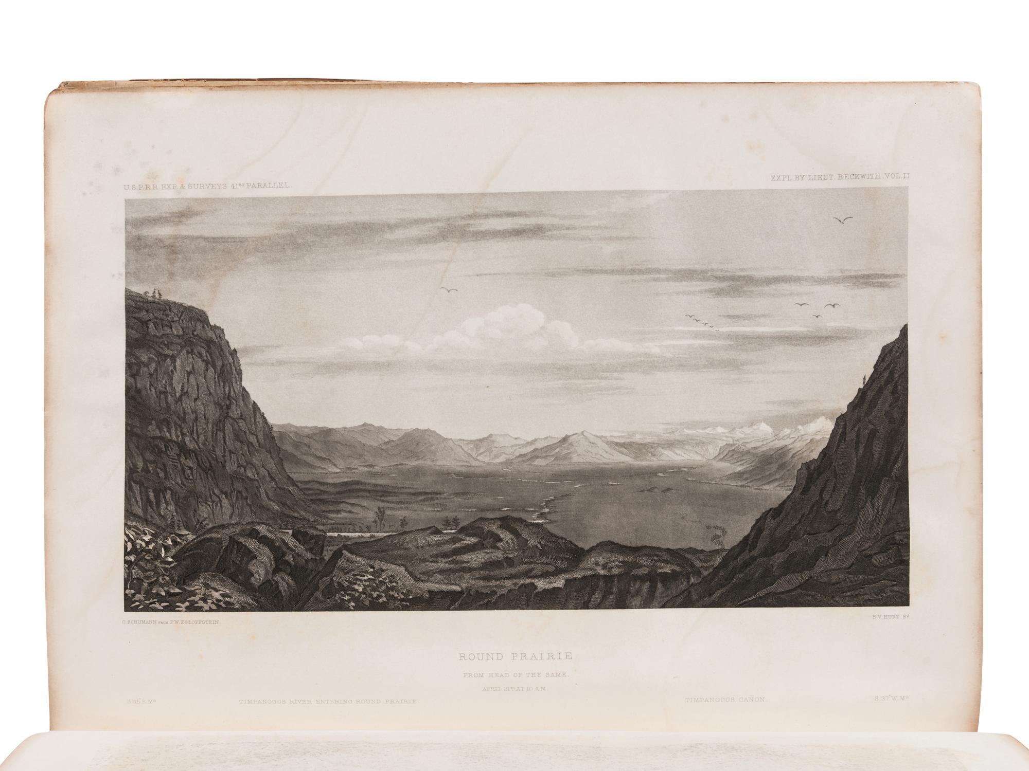 [REPORTS] -- Reports of Explorations and Surveys, to Ascertain the Most Practicable and Economical Route for a Railroad from the Mississippi River to the Pacific Ocean. Washington, D.C.: George W. Bowman, 1861.